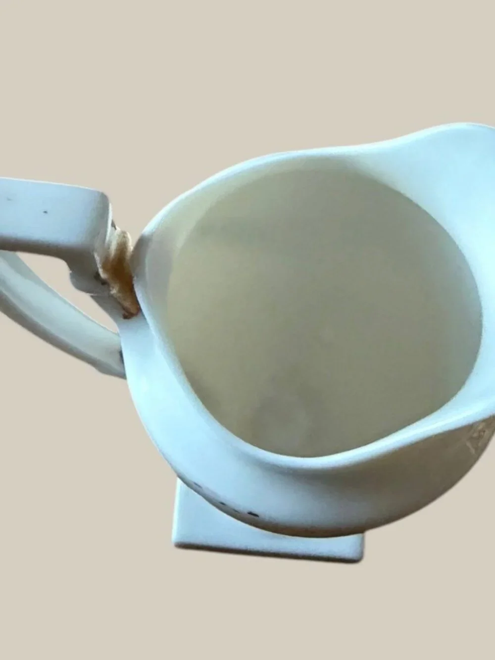 Antique Lenox American Belleek Floral Pedestal Creamer Pitcher 1906-1924